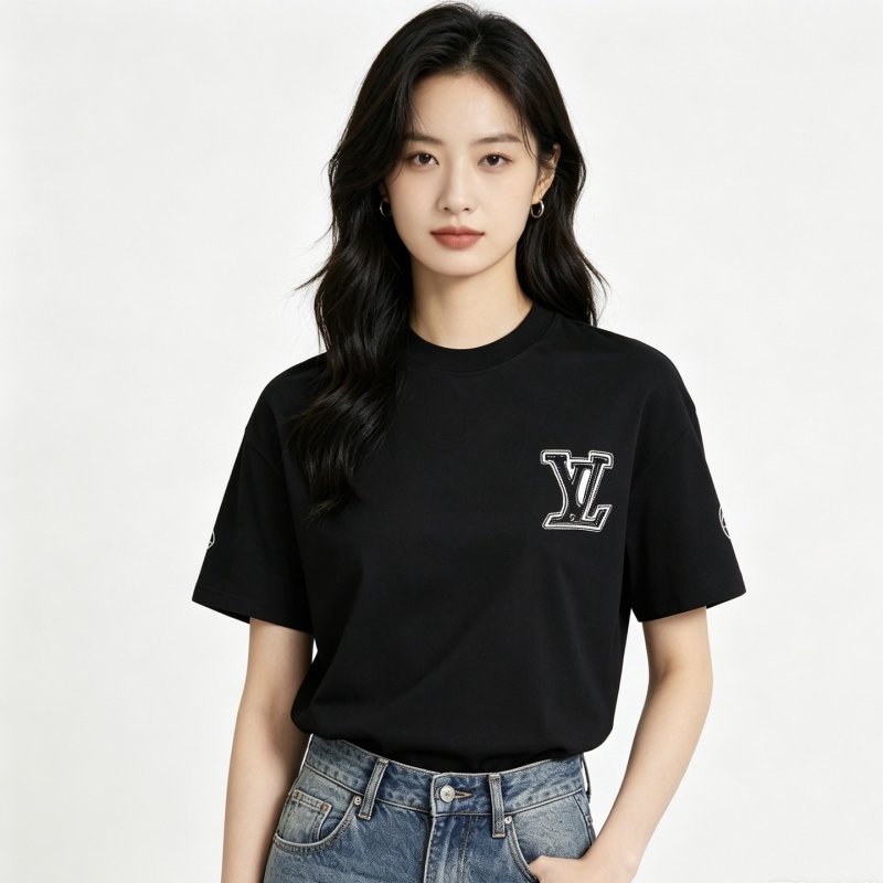 Louis Vuitton Black Short Sleeve Logo T-Shirt view