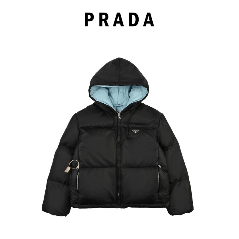 Black Puffer Down Jacket - Women's Oversized Fit view