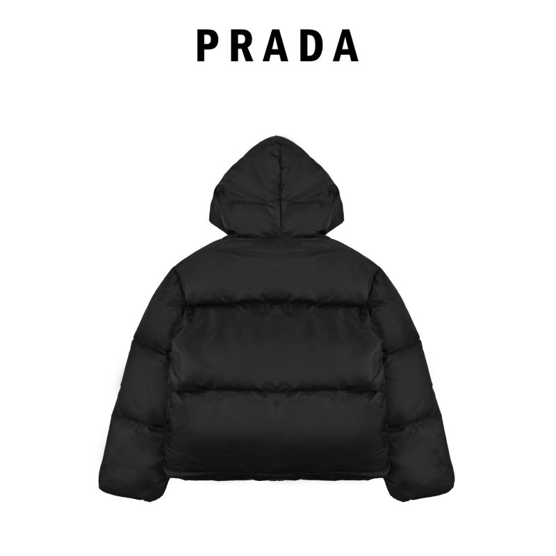 Black Puffer Down Jacket - Women's Oversized Fit view