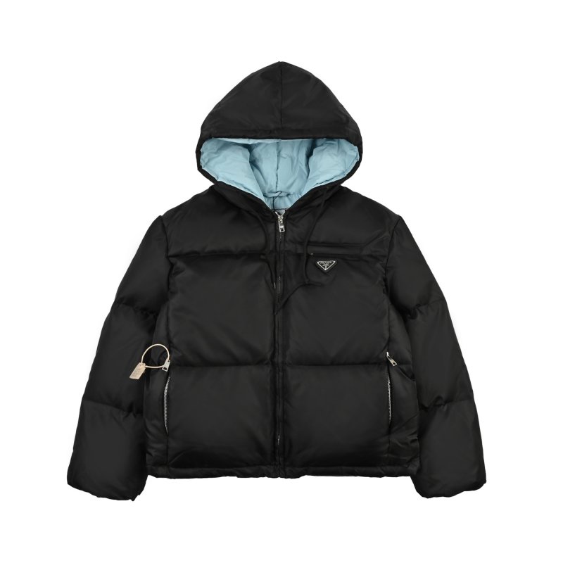 Black Puffer Down Jacket - Women's Oversized Fit view