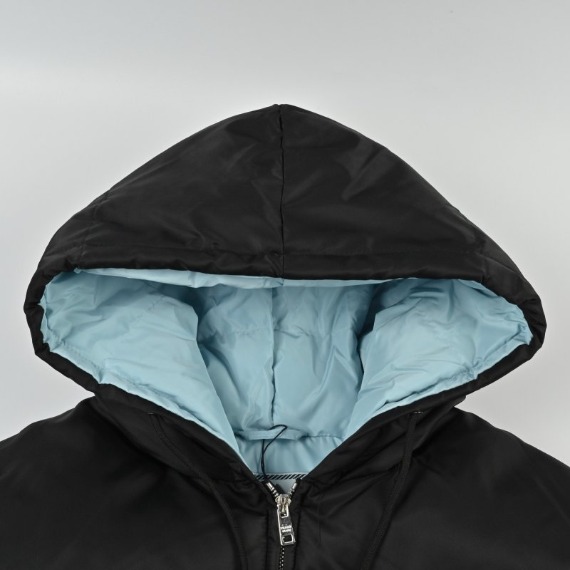 Black Puffer Down Jacket - Women's Oversized Fit view