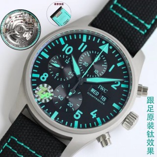 IWC Pilot Chronograph Black Dial Turquoise - 1:1 Replica view 3
