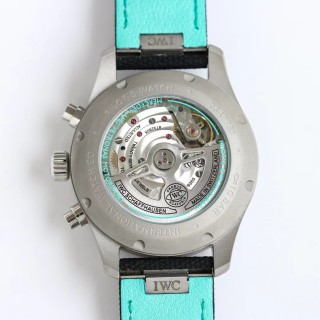 IWC Pilot Chronograph Black Dial Turquoise - 1:1 Replica view 7
