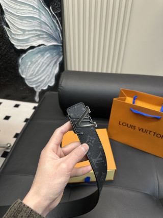 Louis Vuitton Monogram Canvas Belt with Gold Buckle view 9