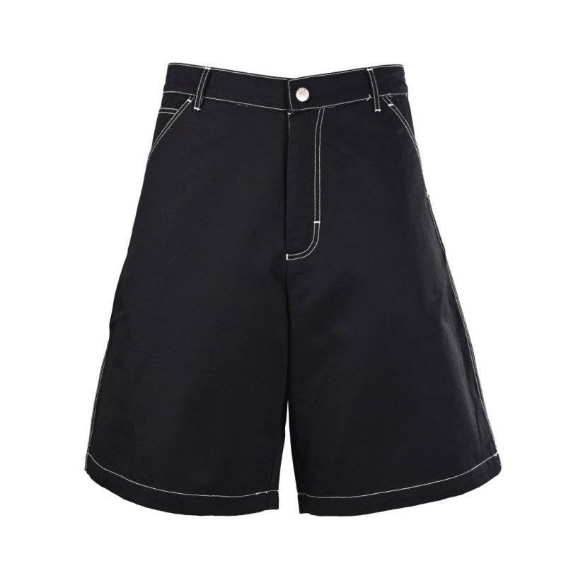 Prada Black Cargo Shorts with Contrast Stitching view