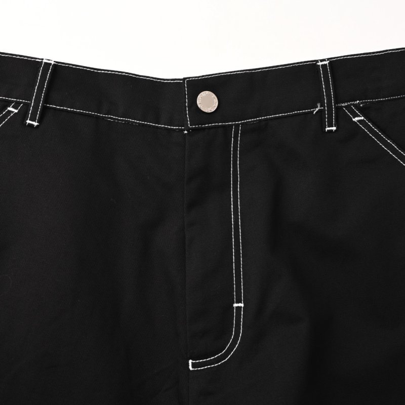 Prada Black Cargo Shorts with Contrast Stitching view