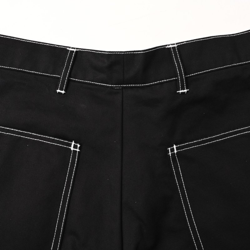 Prada Black Cargo Shorts with Contrast Stitching view