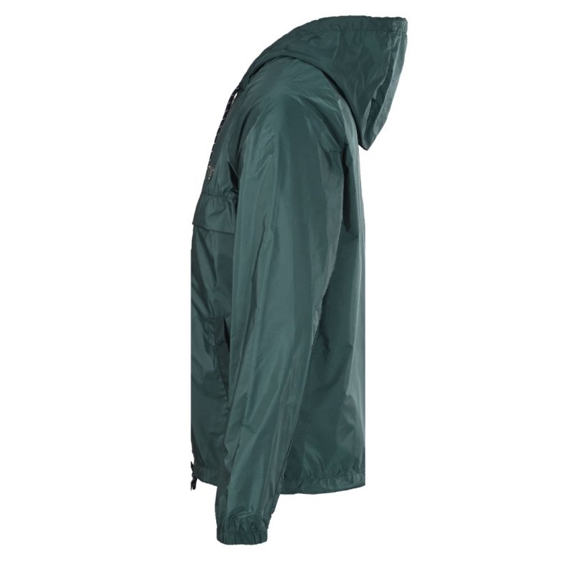 Prada Nylon Hooded Windbreaker Jacket Teal Green view