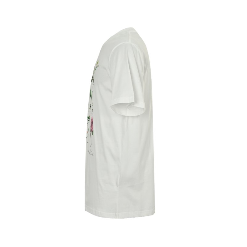 White Floral Embroidered Short Sleeve T-Shirt view