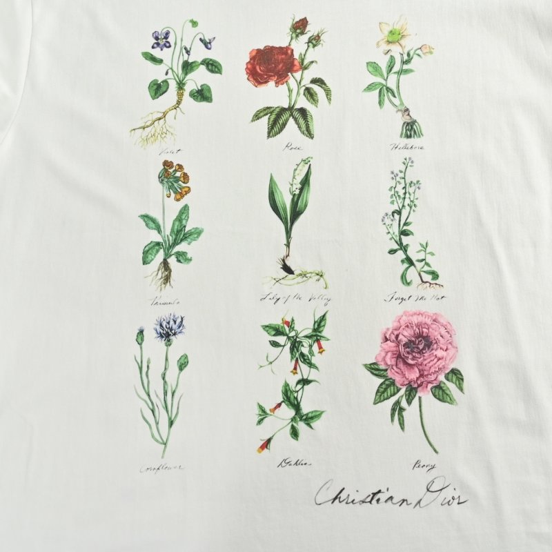 White Floral Embroidered Short Sleeve T-Shirt view