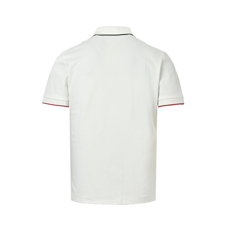 Burberry White Polo Shirt with Red & Navy Embroidery view