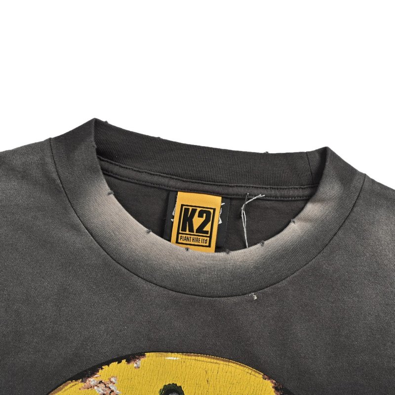 Smiley Face Graphic T-Shirt Charcoal Black view