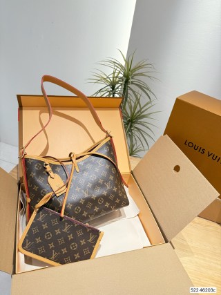 Louis Vuitton Carryall Monogram Canvas Shoulder Bag - Brown view 2