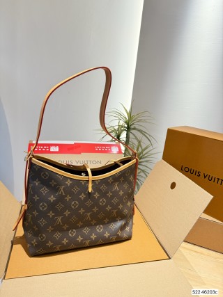 Louis Vuitton Carryall Monogram Canvas Shoulder Bag - Brown view 5