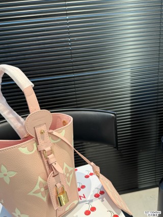 Louis Vuitton BB Bucket Bag Monogram Canvas Pink view 3