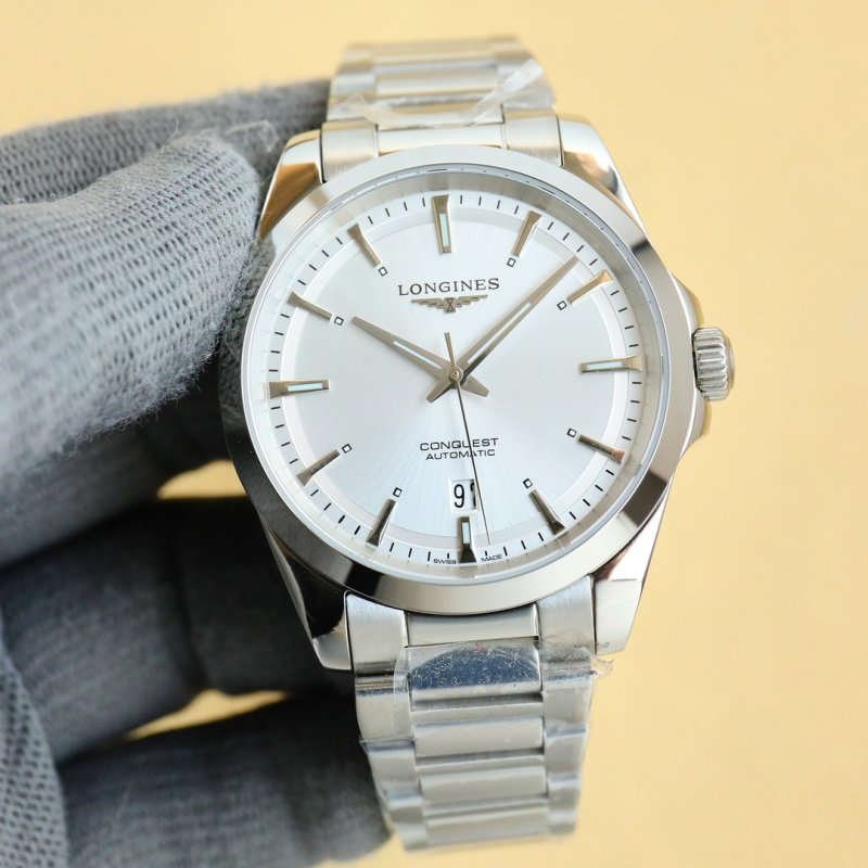 Longines Conquest Automatic Silver White Dial 41mm