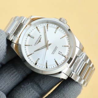 Longines Conquest Automatic Silver White Dial 41mm view 4