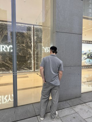 Dior Grey Short Sleeve Polo Shirt view 2