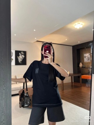Givenchy Black 4G Embroidered Short-Sleeve T-Shirt view 5