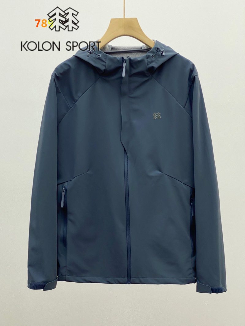 KOLON SPORT Black Outdoor Hardshell Windbreaker Jacket view
