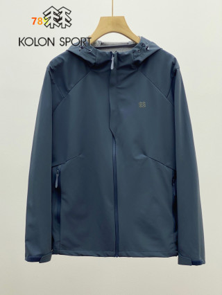 KOLON SPORT Black Outdoor Hardshell Windbreaker Jacket view 4