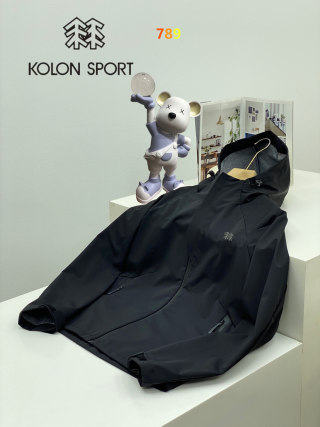 KOLON SPORT Black Outdoor Hardshell Windbreaker Jacket view 5