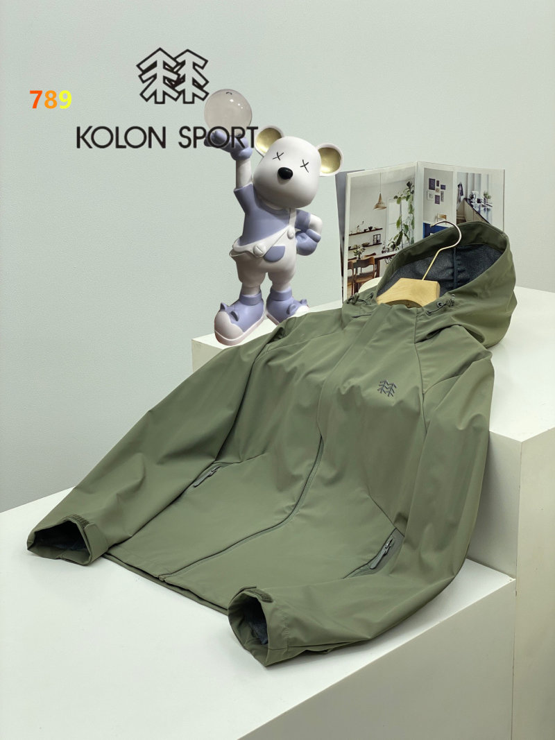 KOLON SPORT Black Outdoor Hardshell Windbreaker Jacket view