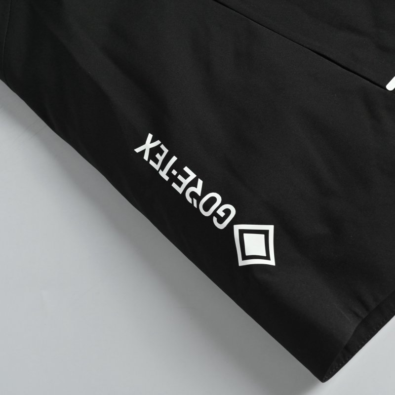 Black Oversized Down Puffer Jacket with Graphic Print view