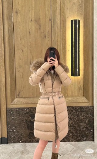 Moncler Beige Quilted Down Puffer Jacket view 5