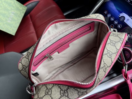 Gucci GG Monogram Crossbody Bag Beige & Pink view 9