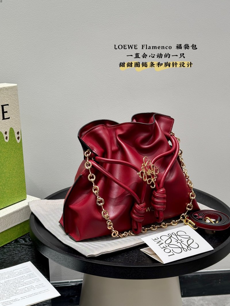 Loewe Flamenco Purse Black Leather Chain Shoulder Bag view