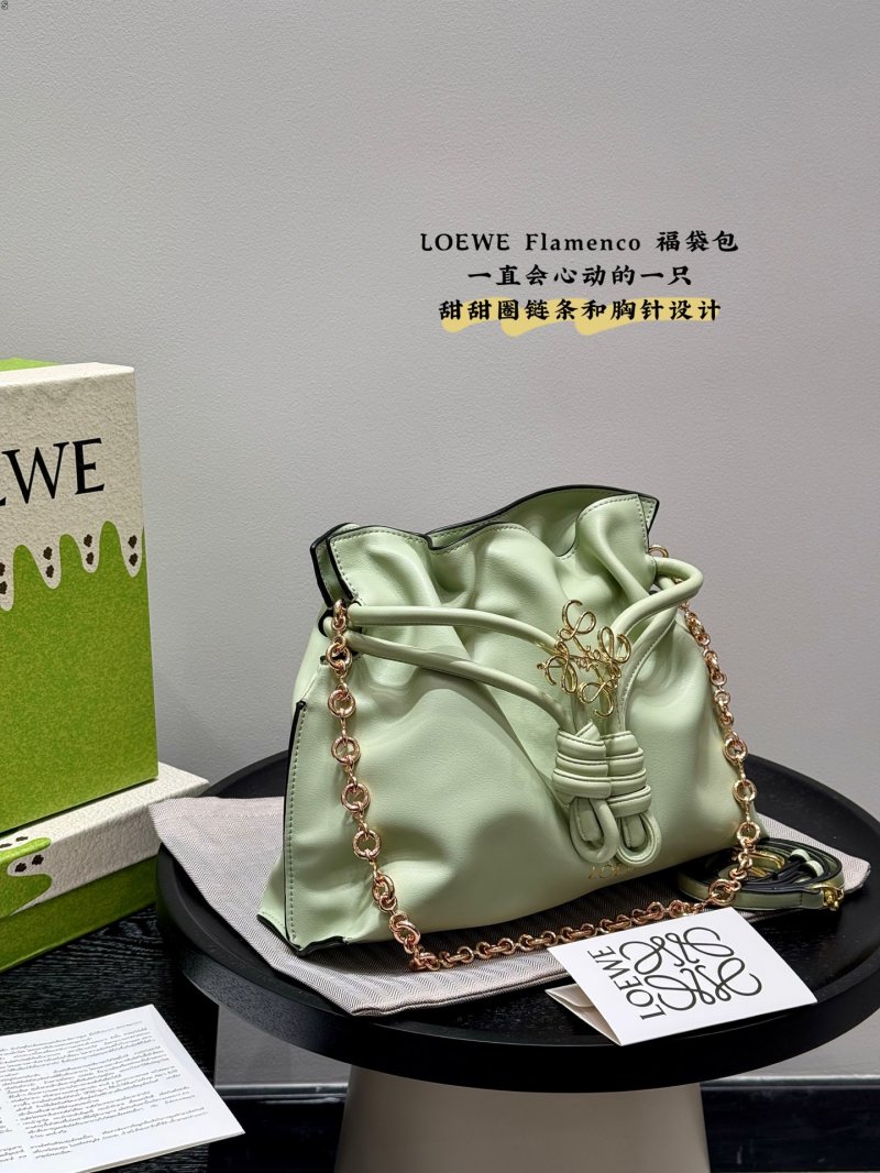 Loewe Flamenco Purse Black Leather Chain Shoulder Bag view