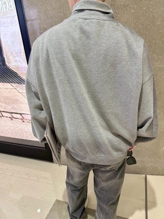 Grey Turtleneck Hoodie Sweatshirt view 6