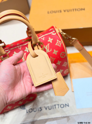 Louis Vuitton Speedy Monogram Red Handbag 25cm view 6