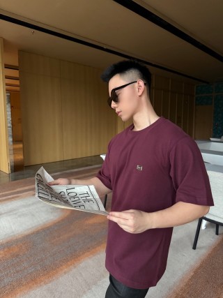 Burgundy Oversized Short Sleeve T-Shirt view 3