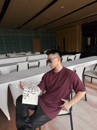 Burgundy Oversized Short Sleeve T-Shirt view 4