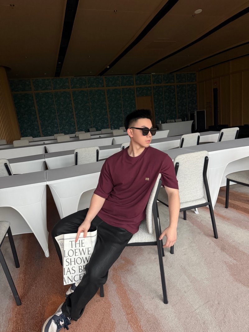 Burgundy Oversized Short Sleeve T-Shirt view
