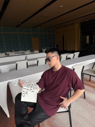 Burgundy Oversized Short Sleeve T-Shirt view 7