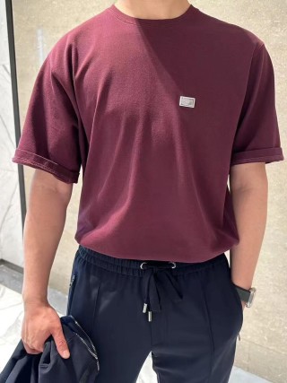 Burgundy Oversized Short Sleeve T-Shirt view 8
