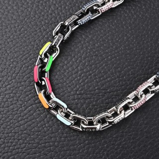 Louis Vuitton Paradise Chain Necklace Rainbow Enamel view 4