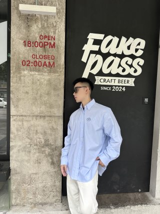 Light Blue Oxford Button-Up Casual Shirt