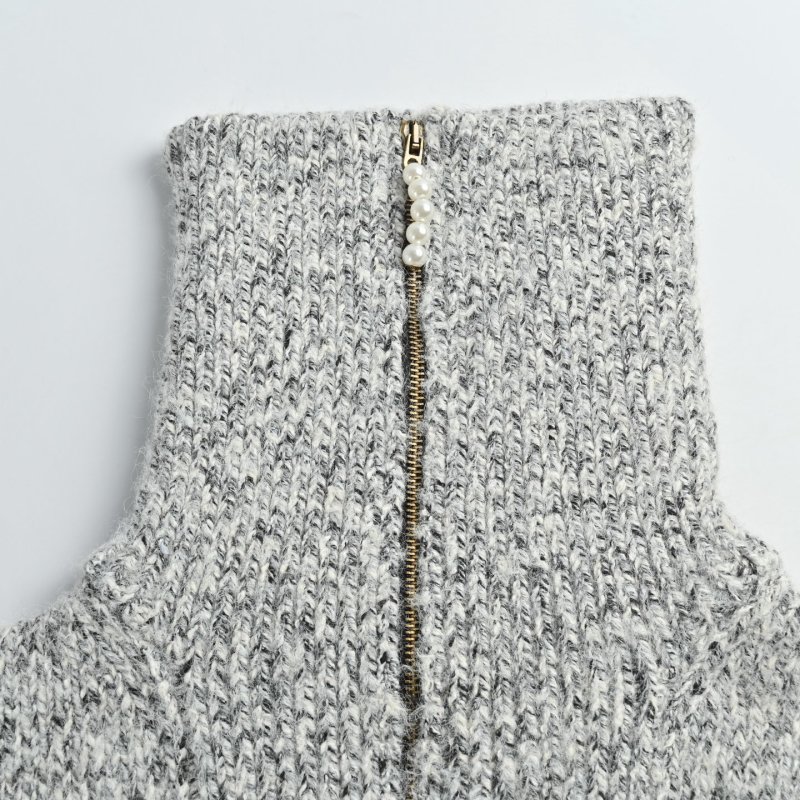 Louis Vuitton Grey Knit Zip Cardigan with LV Logo view