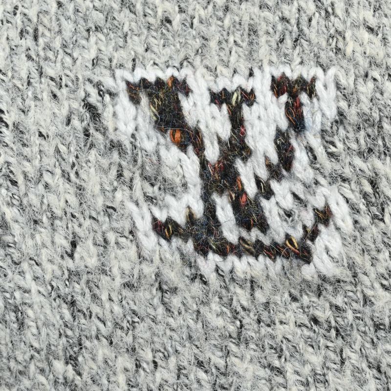 Louis Vuitton Grey Knit Zip Cardigan with LV Logo view