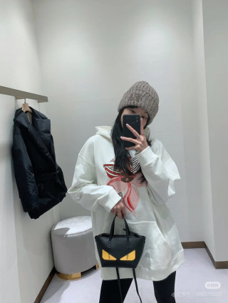 Fendi Monster Eyes Black Tote Bag