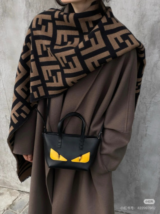 Fendi Monster Eyes Black Tote Bag view 2