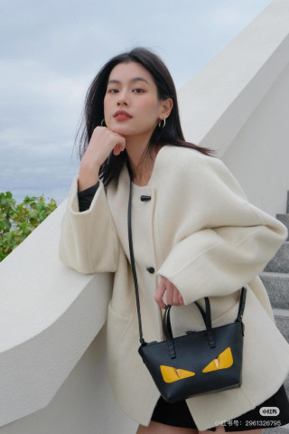 Fendi Monster Eyes Black Tote Bag view 5