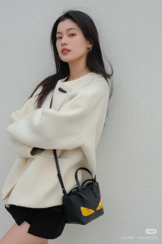 Fendi Monster Eyes Black Tote Bag view 6