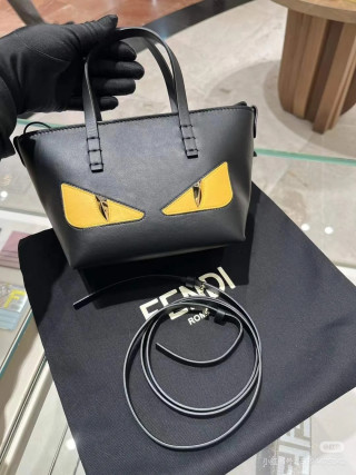 Fendi Monster Eyes Black Tote Bag view 7