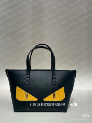 Fendi Monster Eyes Black Tote Bag view 8