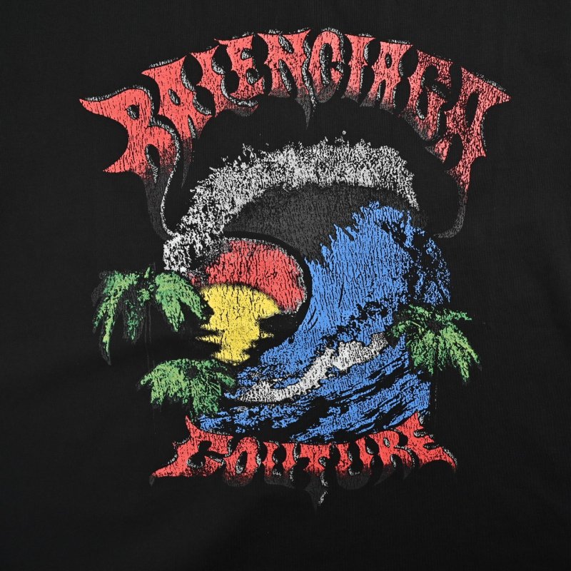 Black Graphic Print Short Sleeve T-Shirt with Colorful Dragon Design view